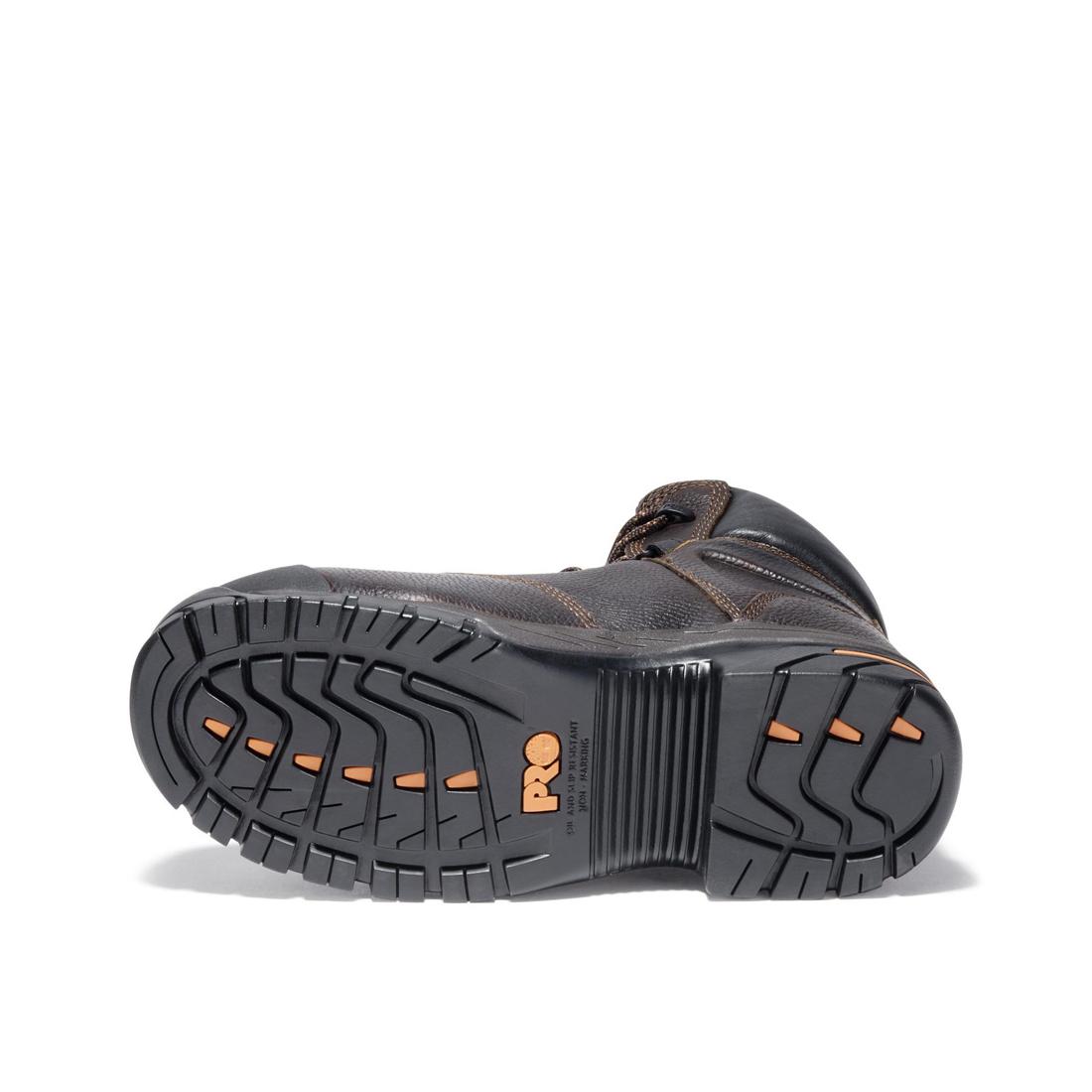 Helix 6 Inch Composite Toe Met Guard Work Boots for Men - Brown Safety Shoes for Construction, Warehouse & Outdoor Work