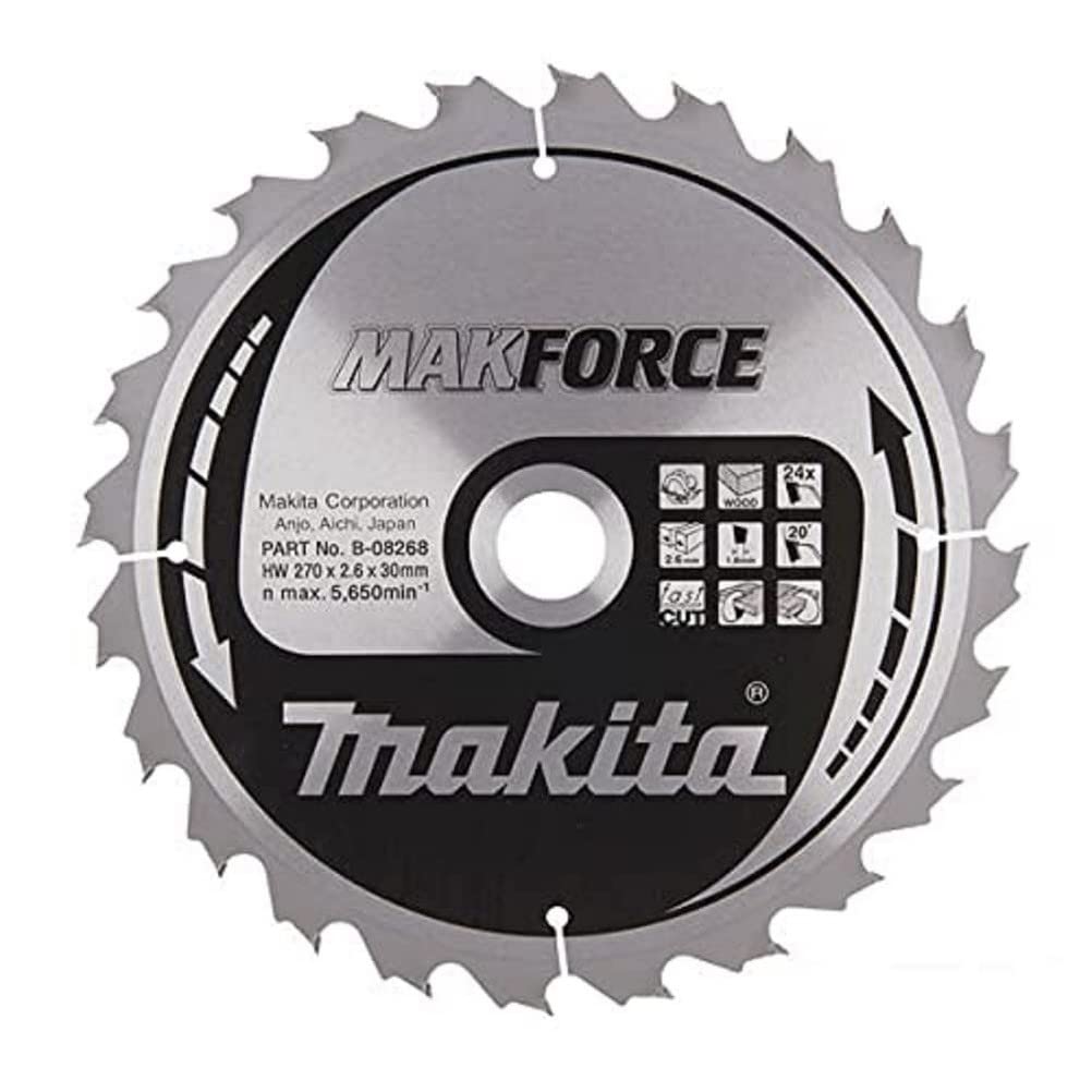 Makita B-08268 TCT Saw Blade - 7-1/4 Inch Carbide-Tipped Circular Saw Blade for Wood Cutting - Perfect for DIY Projects, Carpentry, and Construction Work