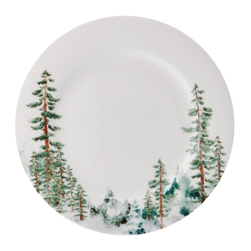 16-Piece Watercolor Forest Dinnerware Set - Service for 4 | Elegant Tableware for Family Dinners & Entertaining Guests