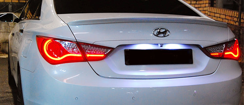 Direct Fit White LED License Plate Lights for 2011-2014 Hyundai Sonata i40 i45 - Bright & Durable Bulbs for Nighttime Visibility & Enhanced Style