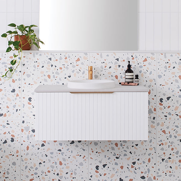 ADP Ashley Vanity - Modern Bathroom Vanity Set with Sink & Mirror, White Finish | Perfect for Small Bathrooms, Apartments & Powder Rooms | Free Shipping & Easy Installation