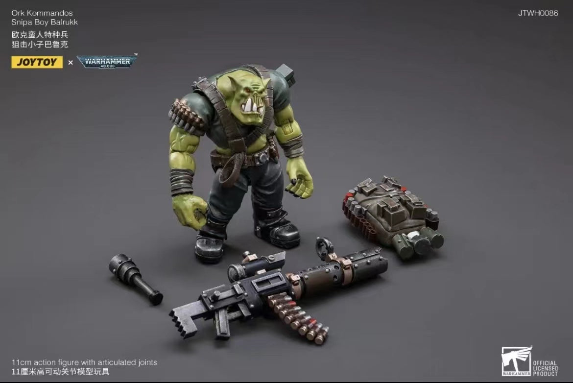 JOYTOY 1/18 Scale Warhammer 40K Ork Kommandos Action Figure - Highly Detailed Collectible Model for Tabletop Gaming & Display