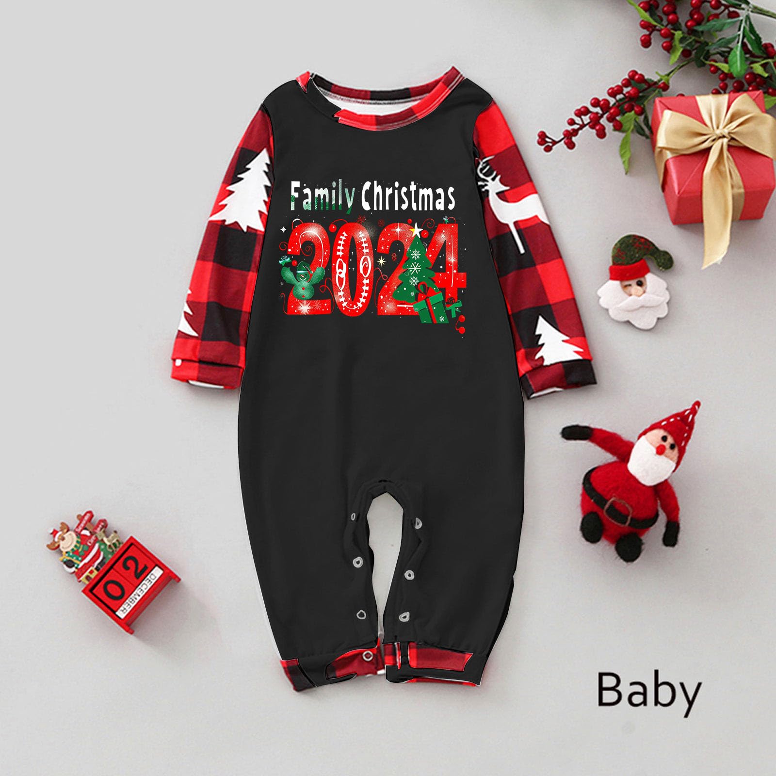 BOXIACEY Family Matching Christmas Pajama Sets - Long Sleeve Holiday Pajamas for Women, Men & Kids - Cozy Xmas Sleepwear & Lounge Wear for Family Photos, Christmas Morning & Holiday Gatherings