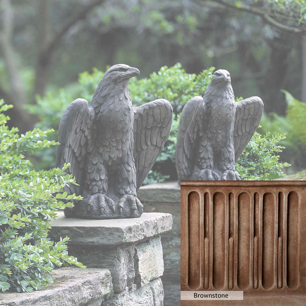 Campania International Eagle Statue - Left & Right Gazing - Elegant Home & Garden Decor for Outdoor & Indoor Use