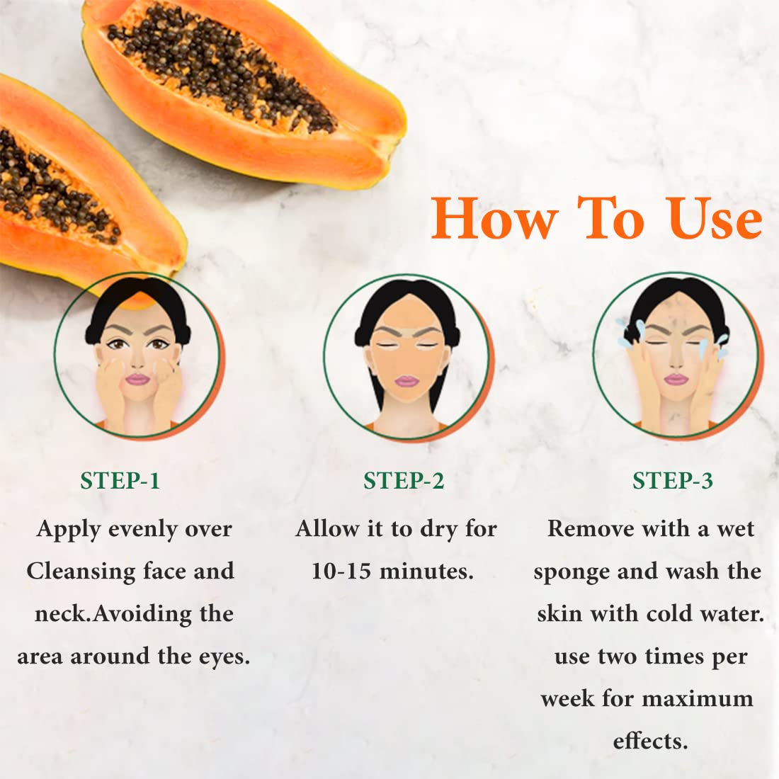 Herbdiva Carica Papaya Face Mask 250g - Exfoliating, Hydrating & Rejuvenating Facial Treatment with Natural Papaya Enzymes | Vitamin-Rich Skincare for All Skin Types | Perfect for Daily Glow Routine & Spa Nights
