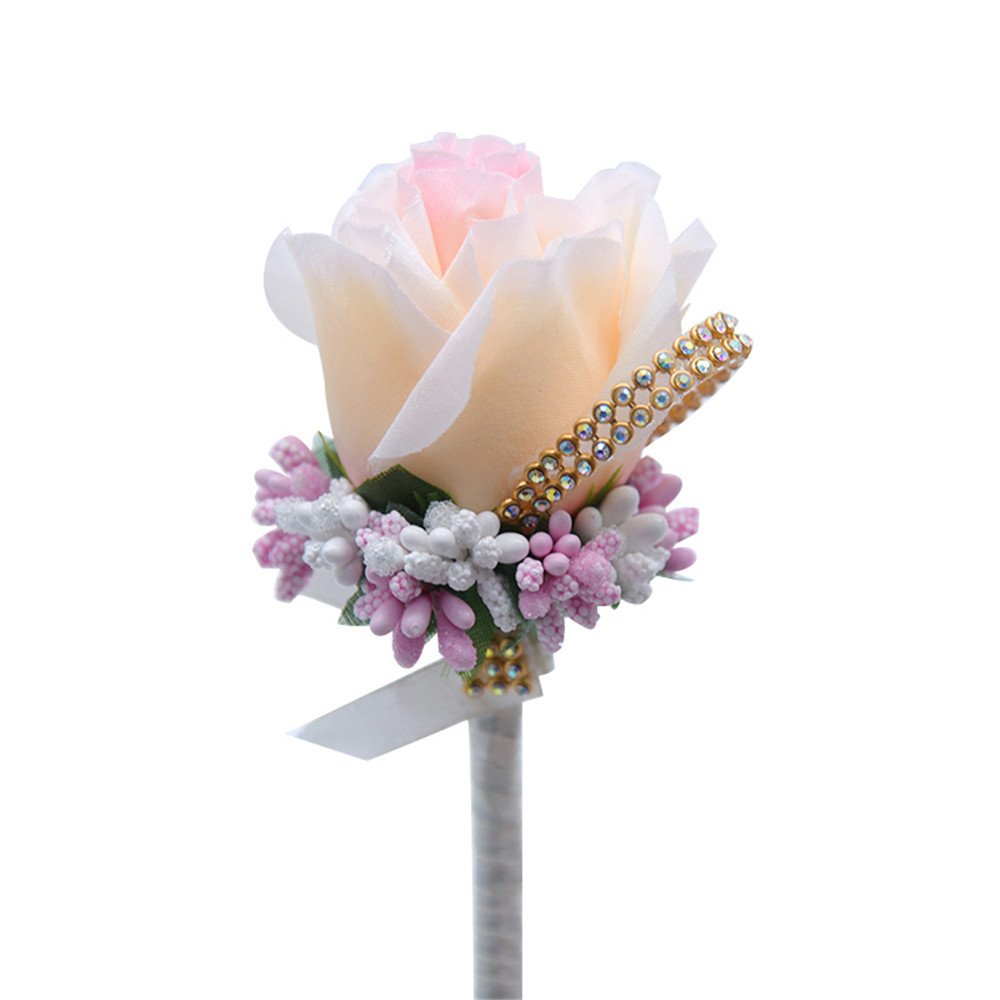 Elegant Rose Boutonniere for Groom & Groomsmen - Wedding, Prom, Party Corsage Flower Brooch - Perfect for Formal Events & Special Occasions