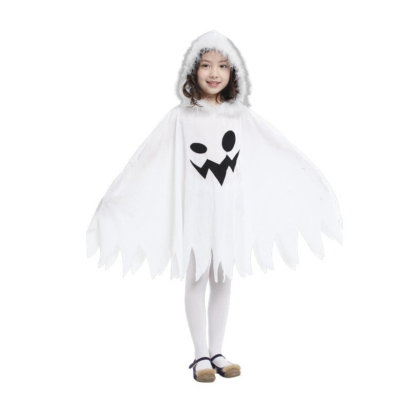 White Hooded Ghost Costume for Halloween - Spooky Dress for Women & Girls - Perfect for Halloween Parties & Trick or Treating