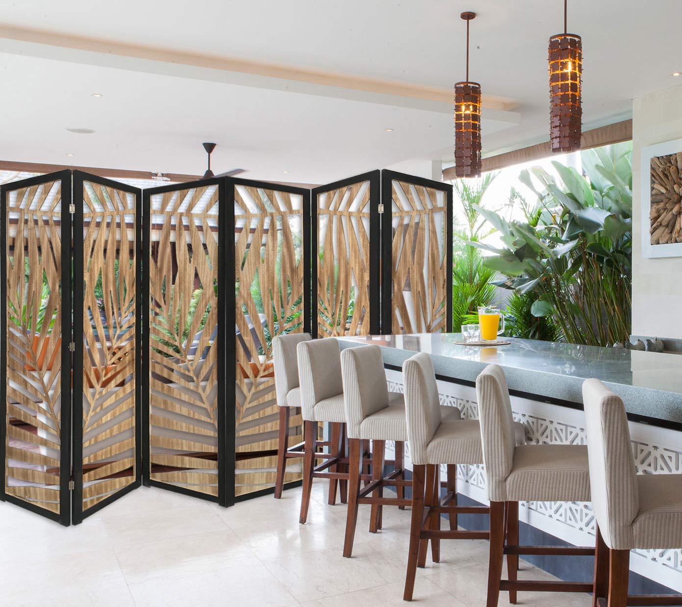 Stylish Screen Gems Room Divider Panel - 6ft Tall Folding Privacy Partition for Home & Office - Perfect for Living Room, Bedroom, Studio, and Workspace Separation