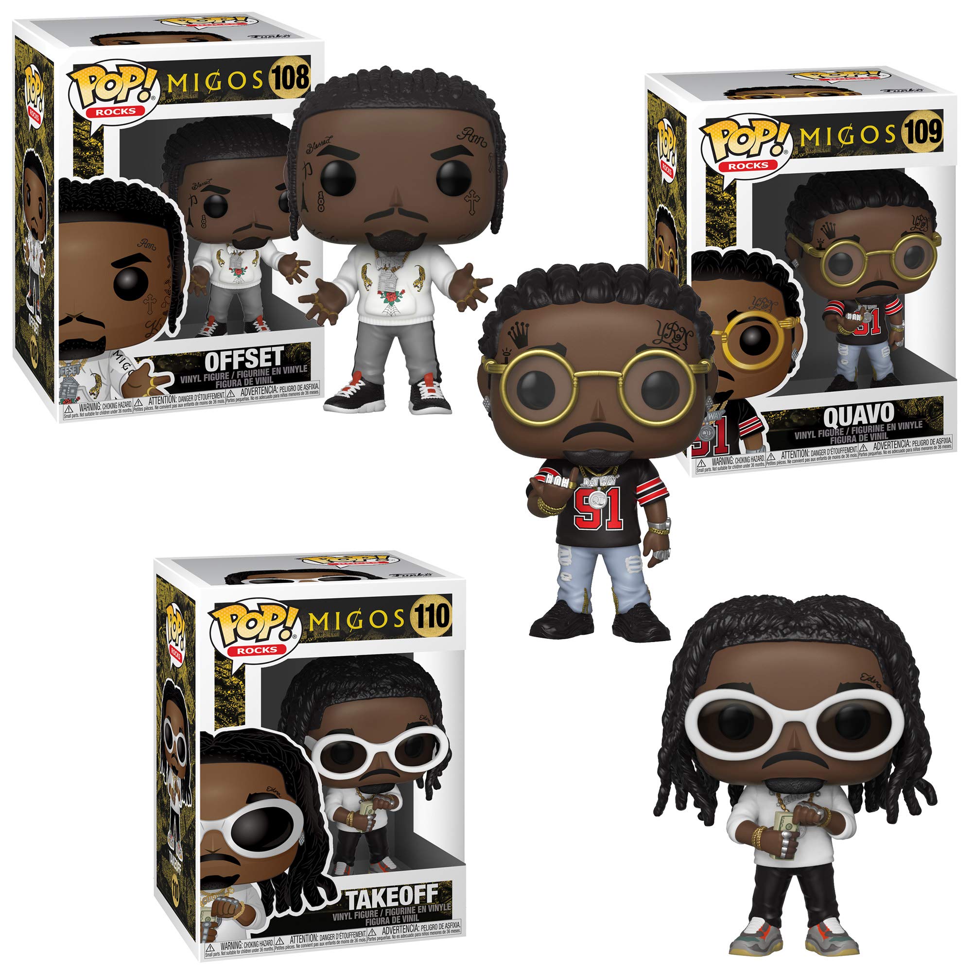 Funko Pop! Rocks: Migos Collectible Vinyl Figures 3.75