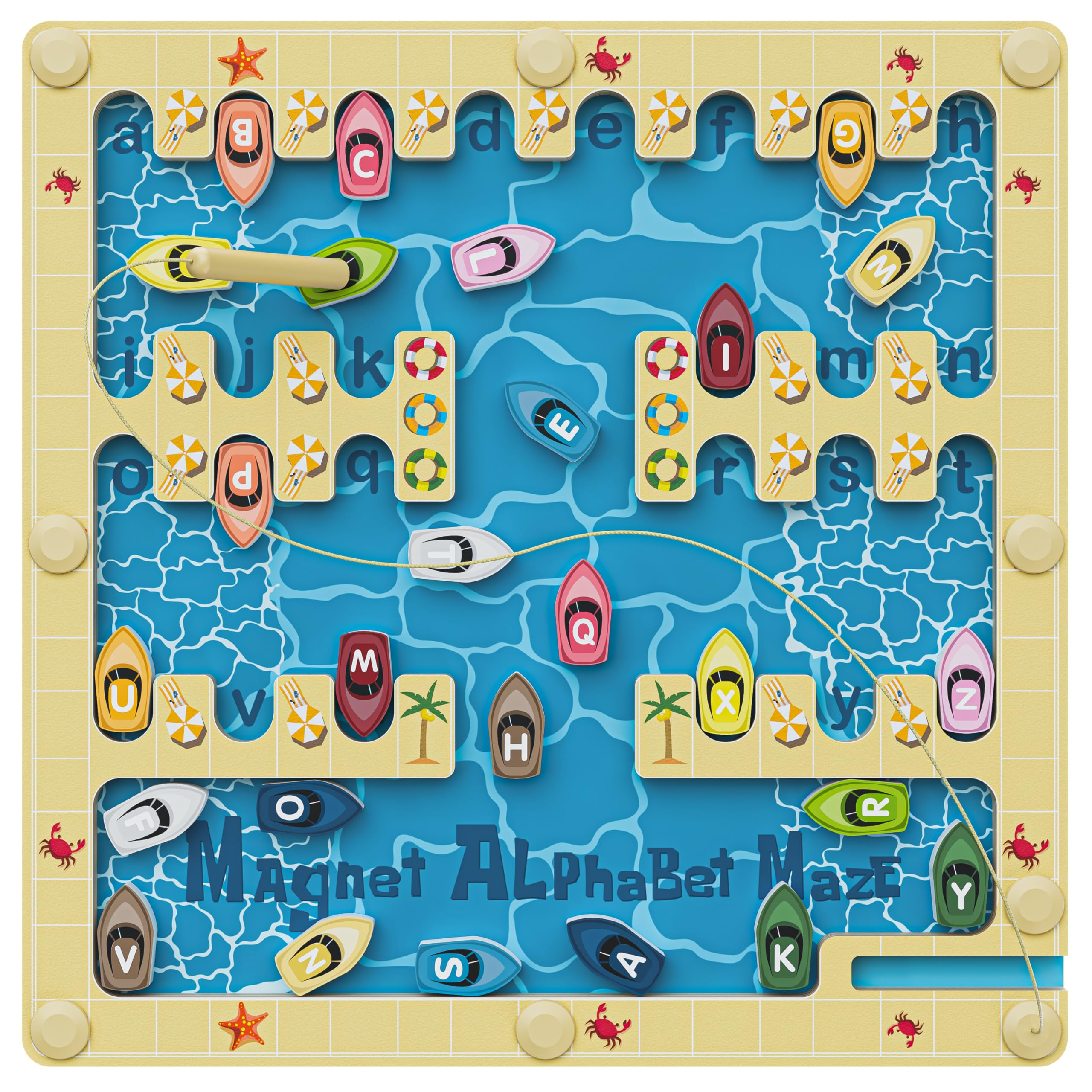 Magnetic Alphabet Letters Puzzle Maze - Montessori Educational Toys for Preschool Learning, Fine Motor Skills Development for Boys & Girls Ages 3-6 - Perfect Gift for Classroom & Homeschool Activities