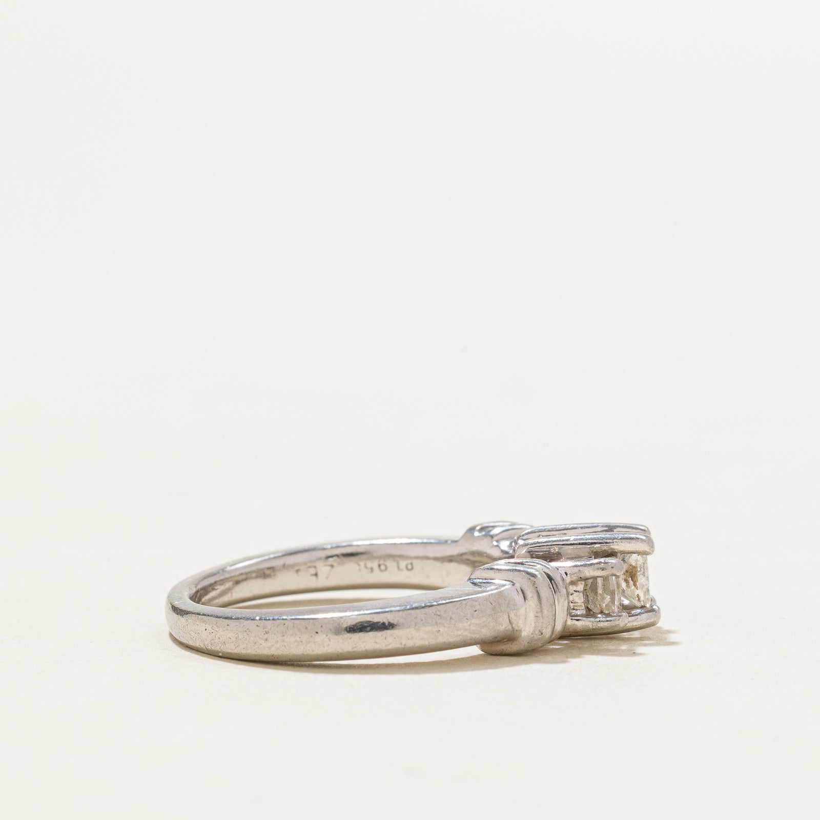 0.42ctw Three Stone Princess Cut Diamond Ring - Size 4.75 | Elegant Engagement & Wedding Band for Women | Perfect for Proposals, Anniversaries & Special Occasions