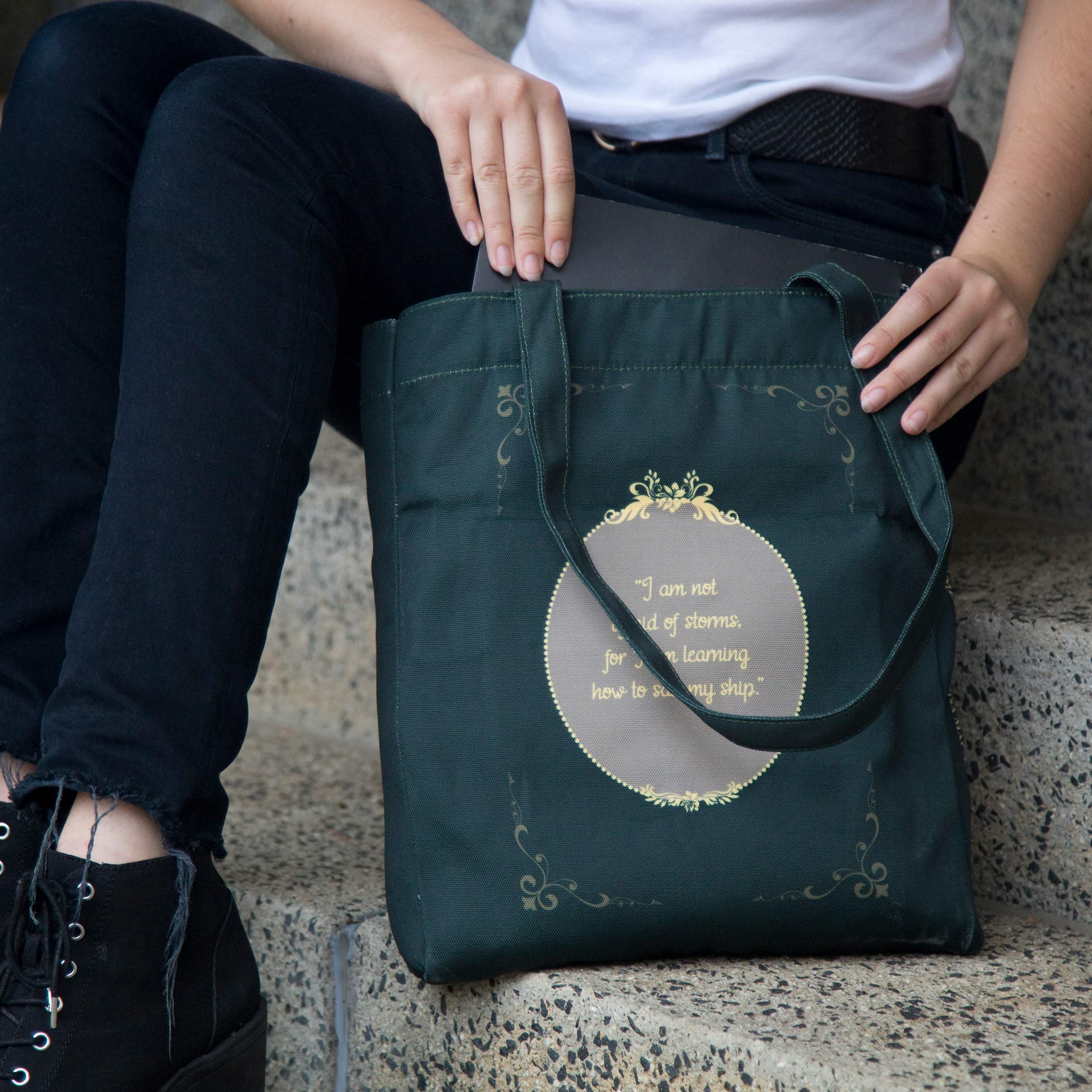 Book Lovers Tote Bag - Themed Literary Shoulder Bag for Readers & Bookworms - Perfect Bookish Gift for Women & Men - Great for Library Visits, Book Club Meetings & Daily Use
