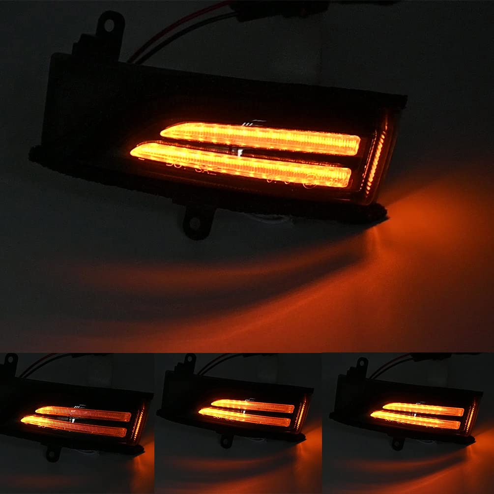 Subaru Impreza WRX LED Dynamic Blinker Side Mirror Light Kit - Clear Lens Amber Turn Signal & White DRL/Parking Lights - Compatible with Crosstrek, Forester, Legacy, Outback, WRX STI - Enhances Visibility & Safety for Night Driving and Urban Commuting