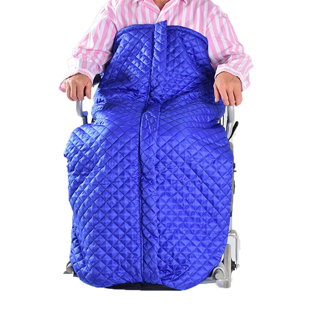 Winter Wheelchair Leg Cover - Windproof & Warm Foot Blanket for Outdoor Use - Keep Legs Cozy in Cold Weather - Perfect for Seniors & Disabled - Blue