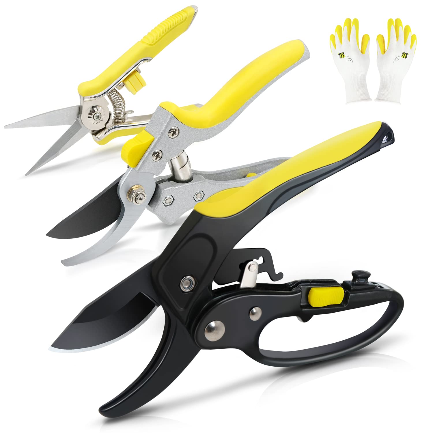 Jardineer Heavy Duty Pruning Shears - Sharp Gardening Clippers for Effortless Trimming | Perfect for Tree Branches, Rose Bushes & Garden Maintenance
