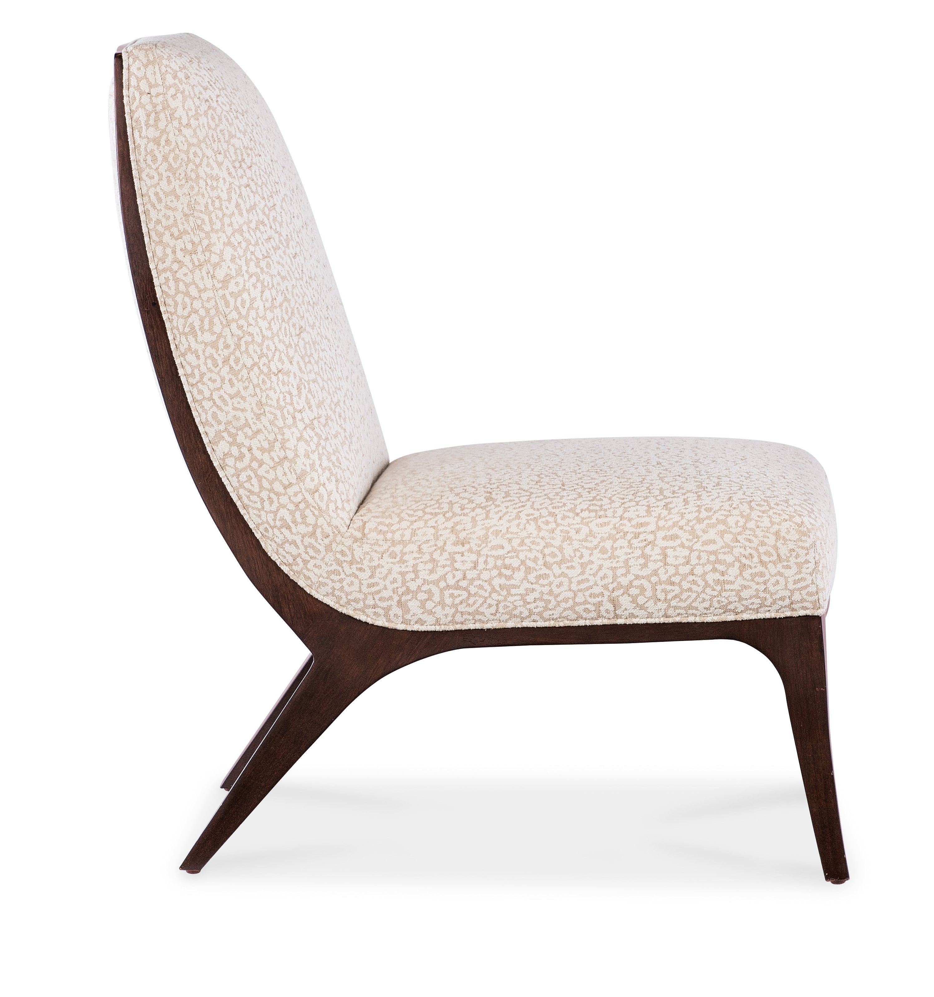 Bella Slipper Chair - Comfortable Upholstered Accent Chair for Living Room, Bedroom & Office - Soft Fabric Modern Lounge Chair with Sturdy Wooden Legs