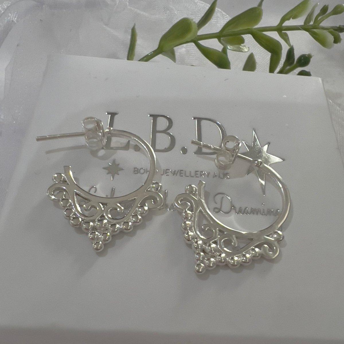 Laihas Premium Liberty Boho Hoop Earrings for Women - Gold & Silver Vintage Style Dangle Earrings - Perfect for Boho Chic, Festival, and Everyday Wear