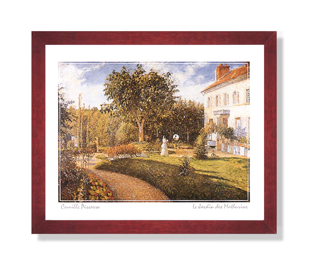 French Countryside Landscape Flowers House Framed Wall Art Print - Perfect for Living Room, Bedroom & Office Decor