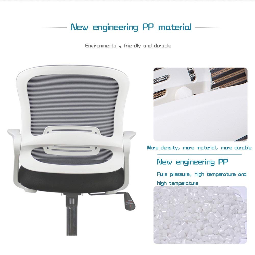 Ergonomic Office Chair with Adjustable Armrests & Rocking Function - Modern Executive Computer Desk Chair for Home & Office (Black) - Perfect for Long Work Hours & Gaming Sessions