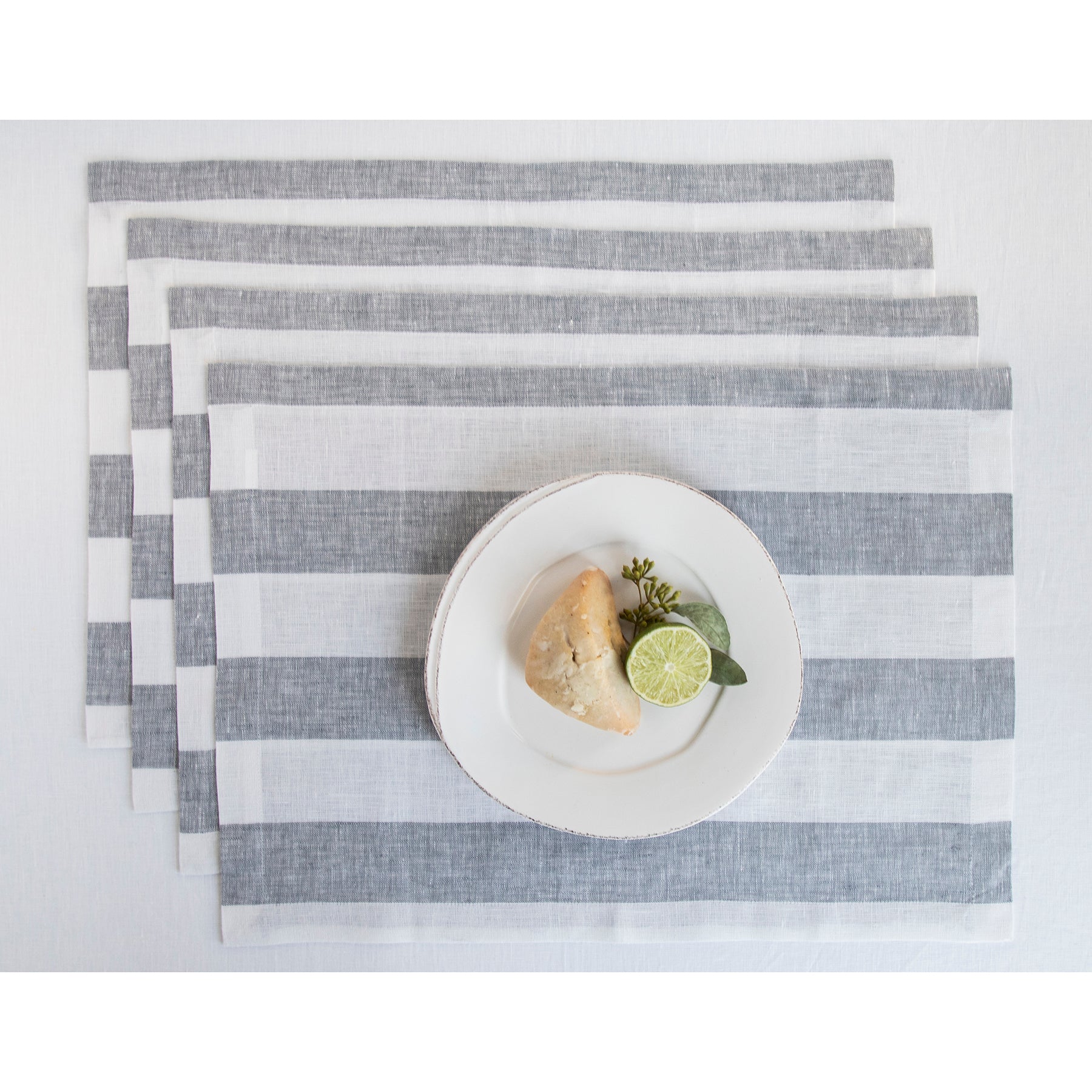 Stylish Cabana Stripe Placemats Set of 4 - Waterproof & Durable Table Mats for Dining, Kitchen, and Outdoor Entertaining