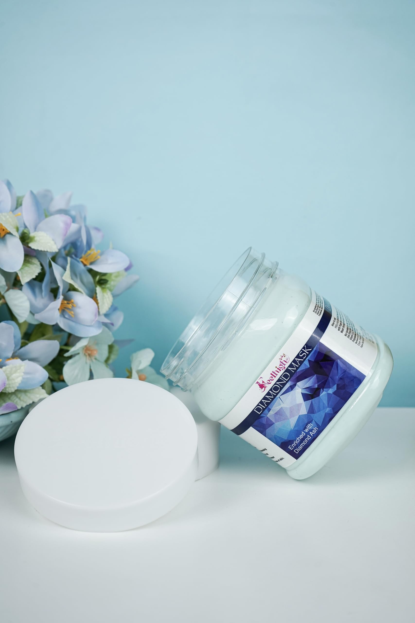 Feelhigh Exfoliating Face & Body Scrub with Diamond Mask Set - Natural Fruit Extract Skincare for Glowing Skin | Perfect for Spa Day & At-Home Self Care Routine