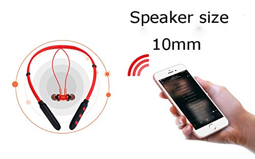 QT S Bluetooth Neckband Headphones - Wireless Stereo Headset with HD Sound V5.0, Noise Cancelling, Sweat/Waterproof for Gym, Workout, Travel & Business | 7-Hour Playtime | Perfect for Running, Commuting & Music Lovers