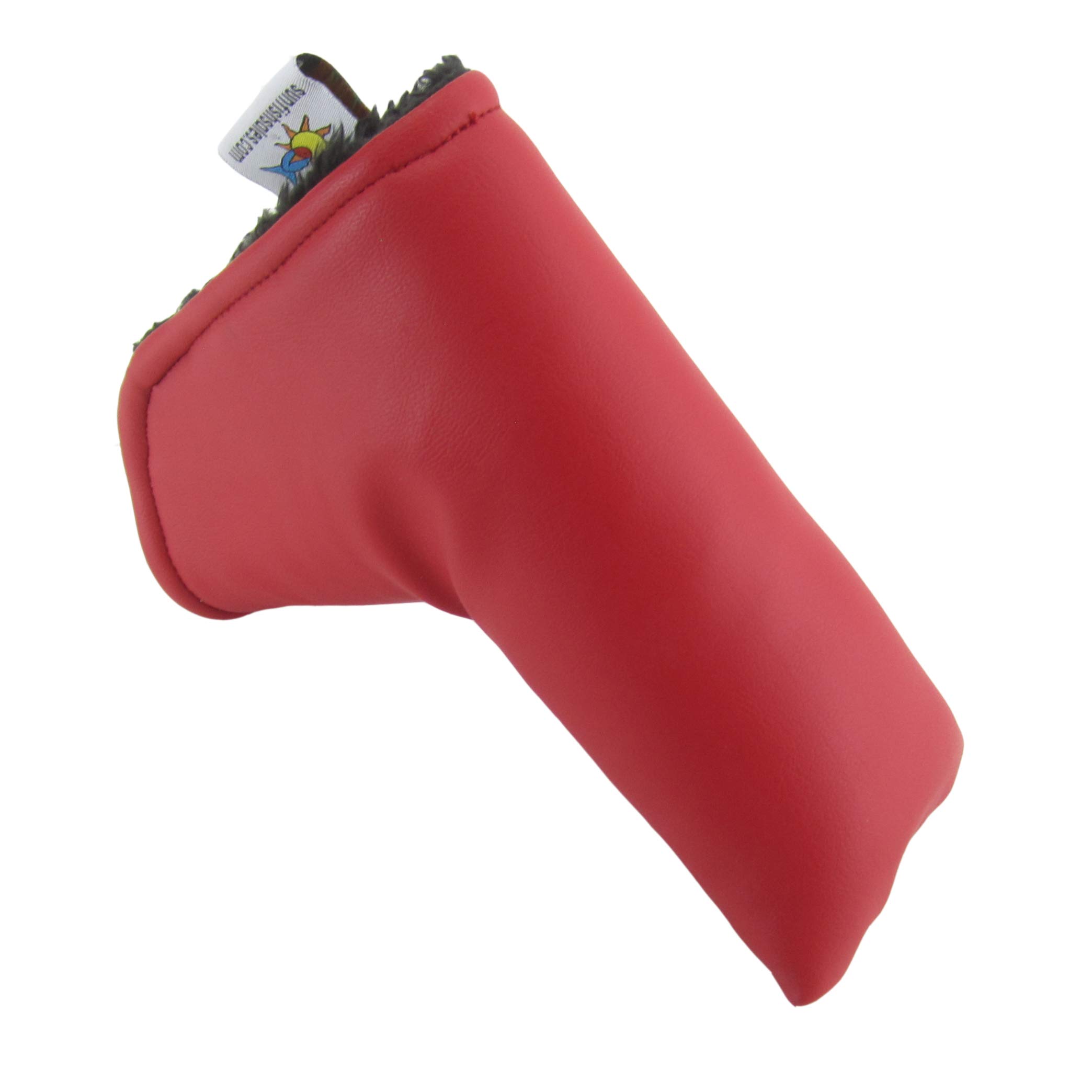 Premium Sunfish Leather Golf Blade Putter Headcover - Red | Waterproof & Durable Club Protection | Perfect for Golf Tournaments & Practice Rounds