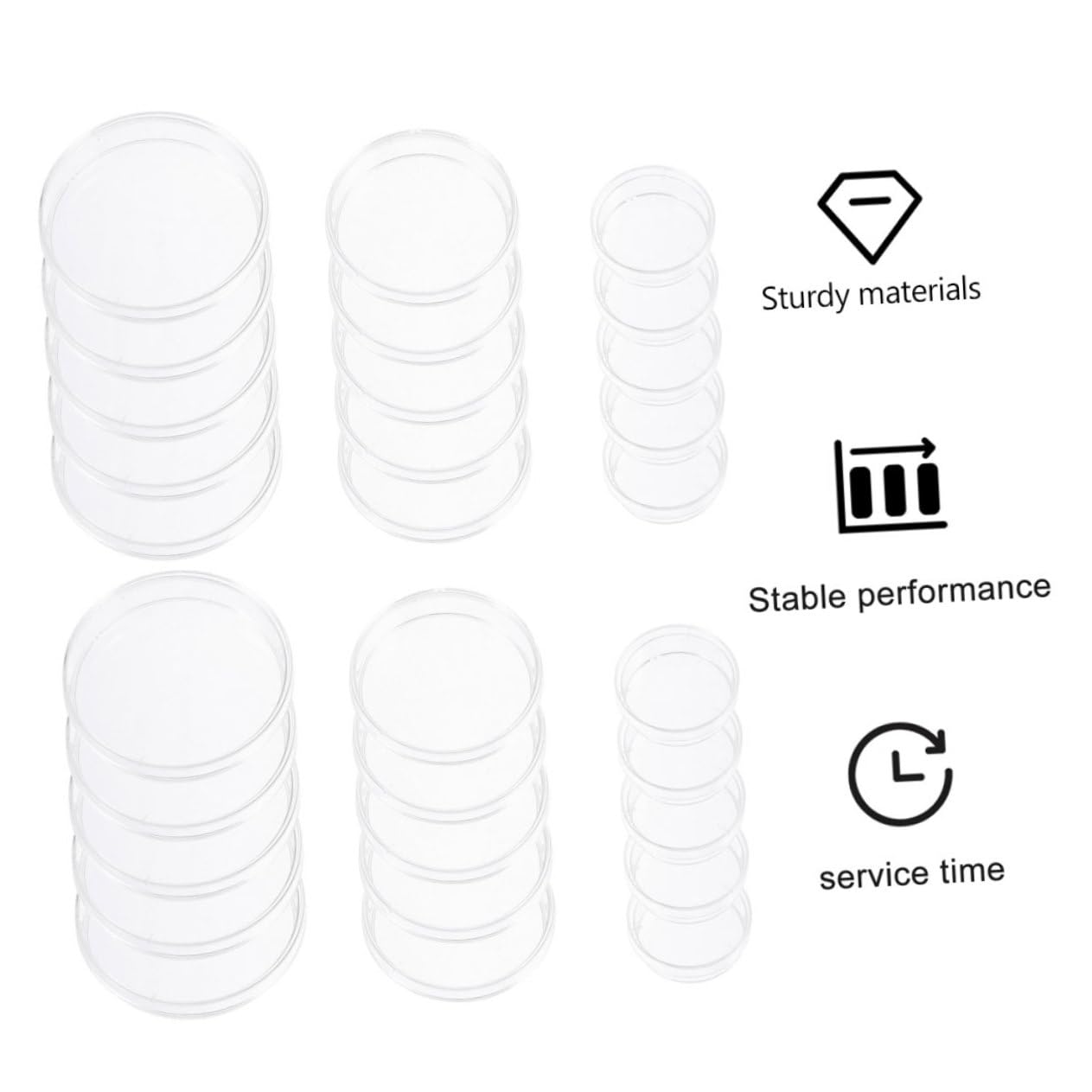30pcs Plastic Petri Dishes for Cell Culture, Tissue Culture, and Lab Experiments - Ideal for Microbiology, Biology Labs, and Scientific Research
