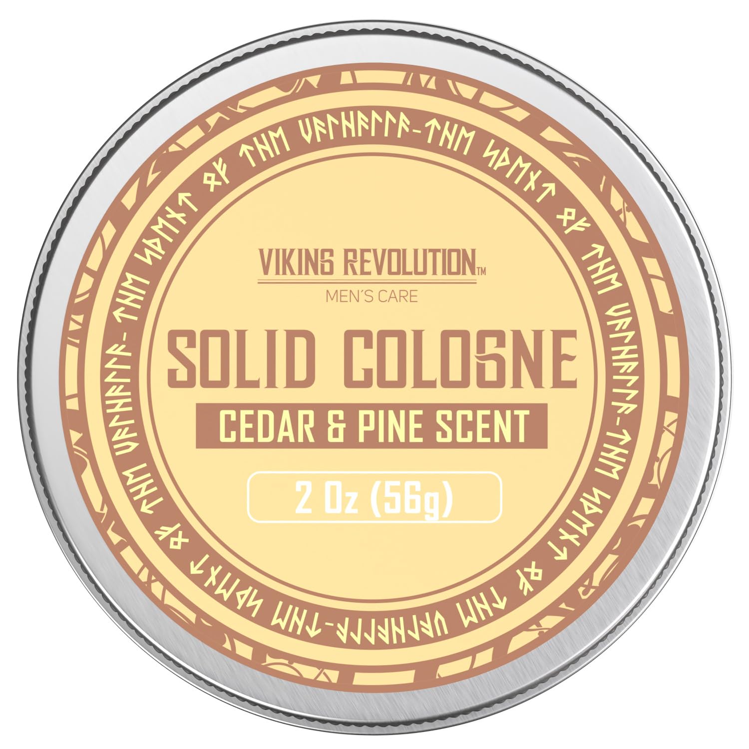 Viking Revolution Cedar & Pine Solid Cologne for Men - 2 Oz Long-Lasting Scented Balm, Travel-Friendly Cologne Wax | Perfect for Daily Use, Grooming & On-The-Go Freshness