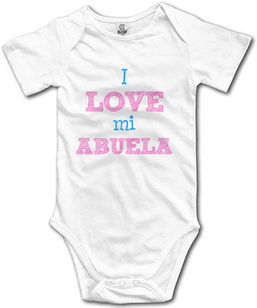 Organic Unisex Baby Onesie - 'I Love Mi Abuela' Chalk Style Bodysuit Romper for Newborns | Perfect for Family Photos, Grandparents Day & Hispanic Heritage Celebrations