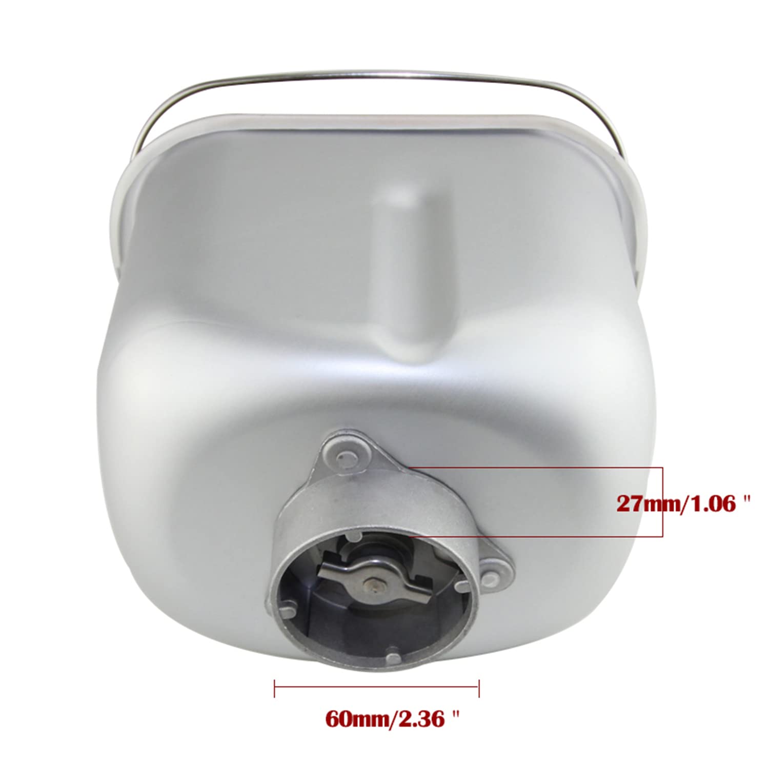 Stainless Steel Bread Machine Baking Pan - Replacement Bread Bucket for Home Bread Maker, Durable Non-Stick Rectangle Baking Plate - Perfect for Homemade Bread, Pizza Dough & Pastries