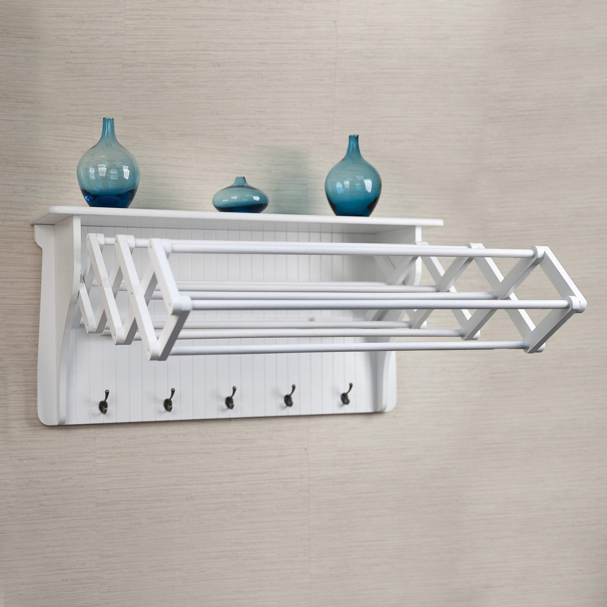 Foldable Accordion Drying Rack for Dishes & Clothes - Space Saving Expandable Laundry Rack for Small Apartments, Camping & Travel (Perfect for Kitchen, Bathroom & Outdoor Use)