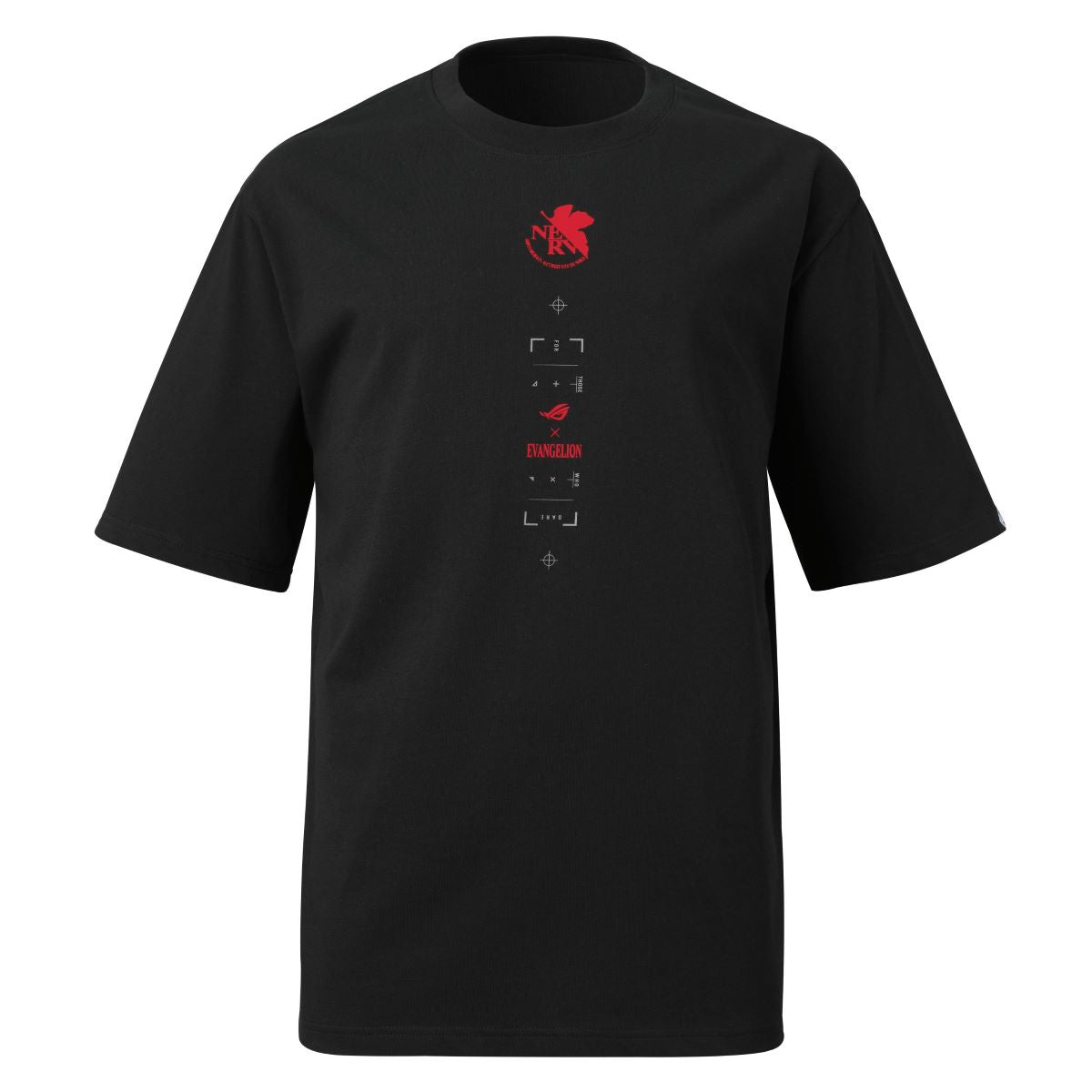 ASUS ROG X Evangelion Limited Edition T-Shirt - NERV Black, Large Size - Anime & Gaming Merchandise for Fans and Collectors