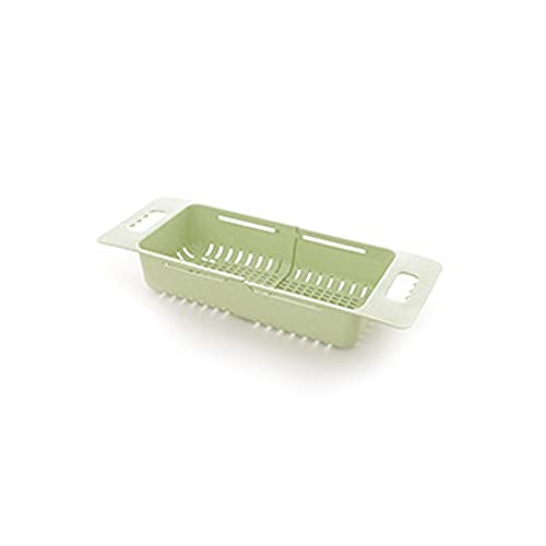 JMGNHFLY Plastic Shower Caddy & Sink Drain Basket - Retractable Bowl Storage Rack for Kitchen, Bathroom & Toilet Organization - Wall Mountable Space Saving Solution (Green) - Perfect for Small Spaces, Apartment Living & RV Use