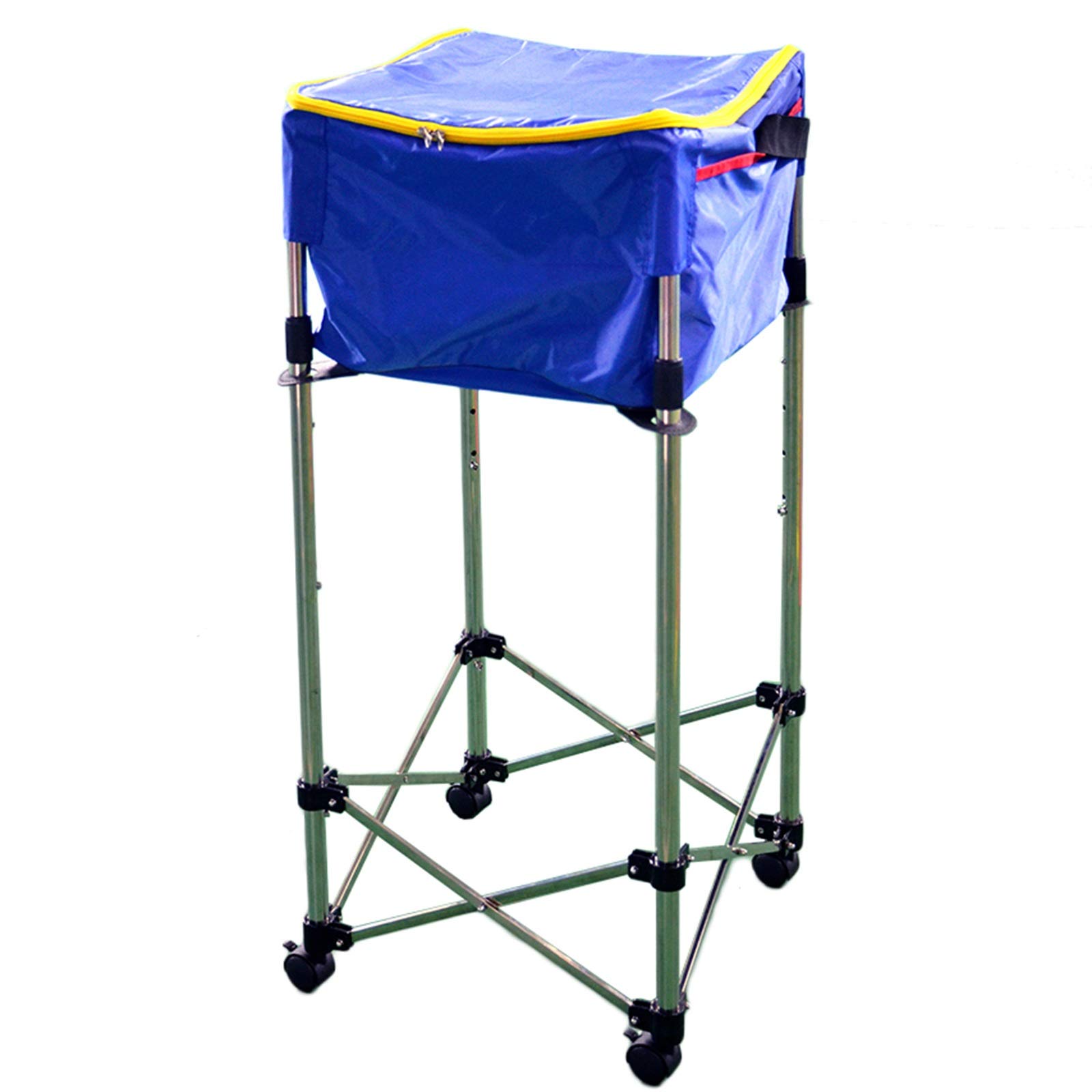 Portable Tennis Ball Cart with Wheels & Adjustable Height - 160 Ball Capacity for Baseball, Softball, Badminton & Tennis Training | Perfect for Coaches, Players & Sports Practice Sessions