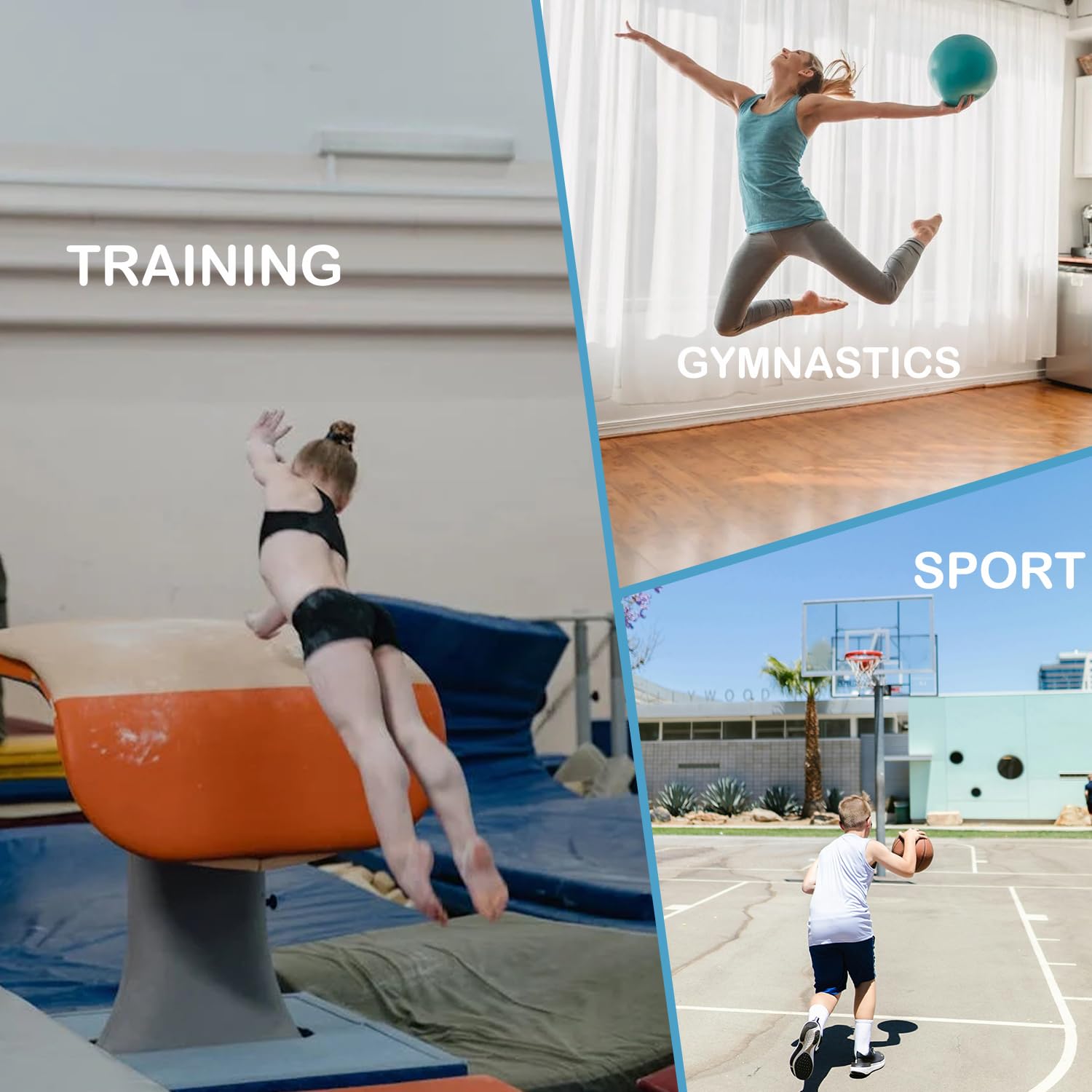Grey Spring Assisted Wooden Springboard - Elastic Training Board for Athletics & Sports - Perfect for Gymnastics, Parkour, and Fitness Workouts