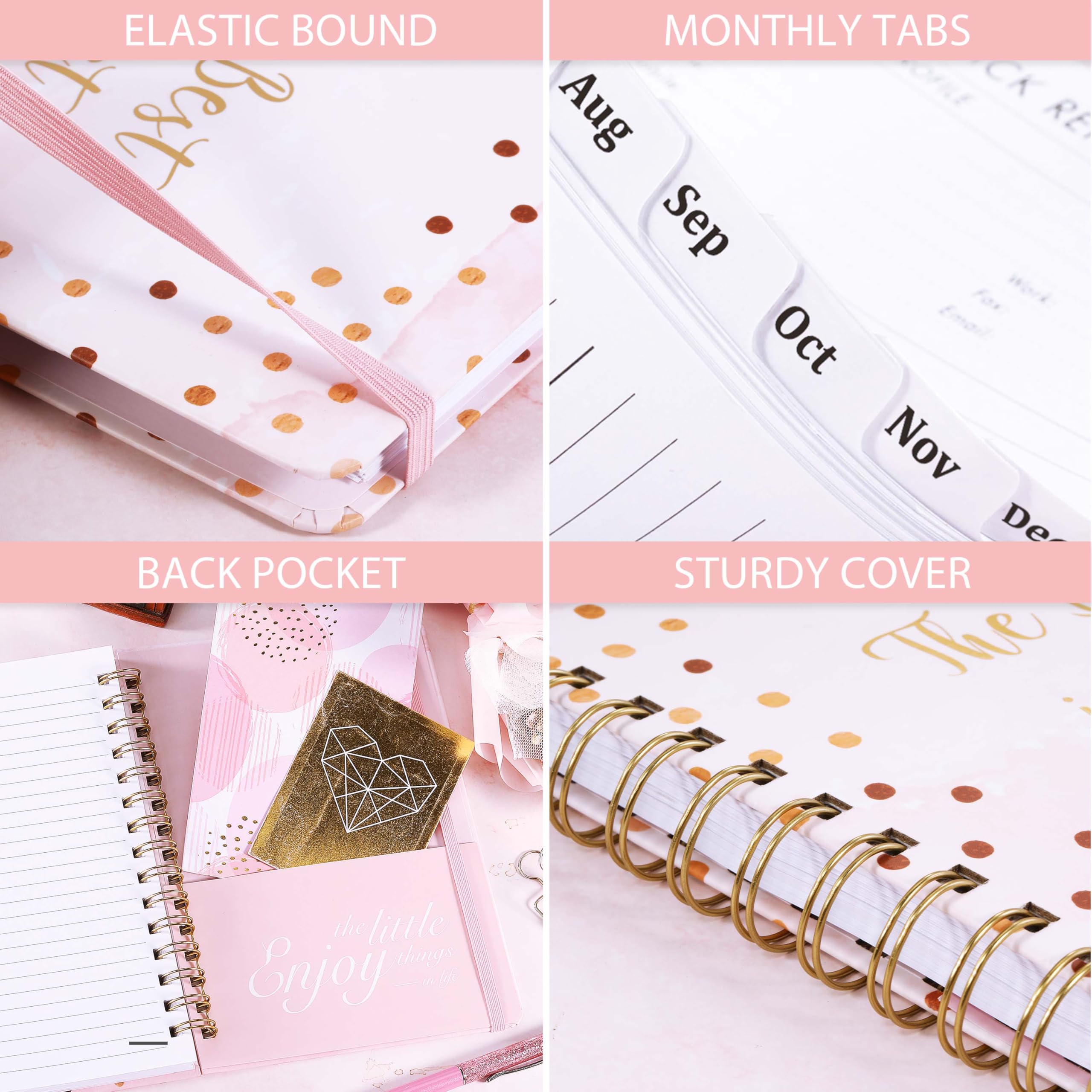 2025-2026 Academic Planner - A5 Weekly Diary from August 2025 to July 2026, 21.5 x 15.5 x 1.5 cm, Pink Cover | Perfect for Students, Teachers & Office Professionals