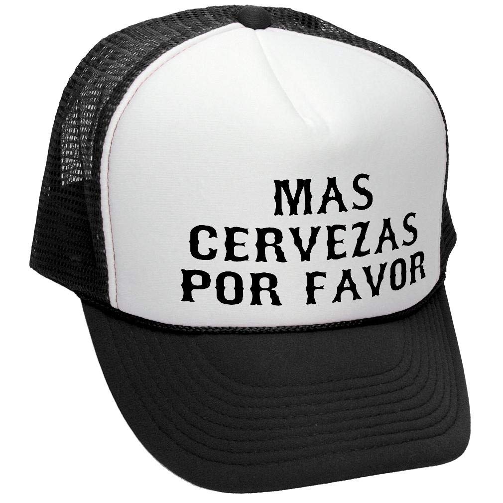 MAS CERVEZA'S POR Favor Vintage Trucker Hat - Retro Style Snapback Baseball Cap for Men & Women | Perfect for Outdoor Activities, Concerts, and Casual Wear