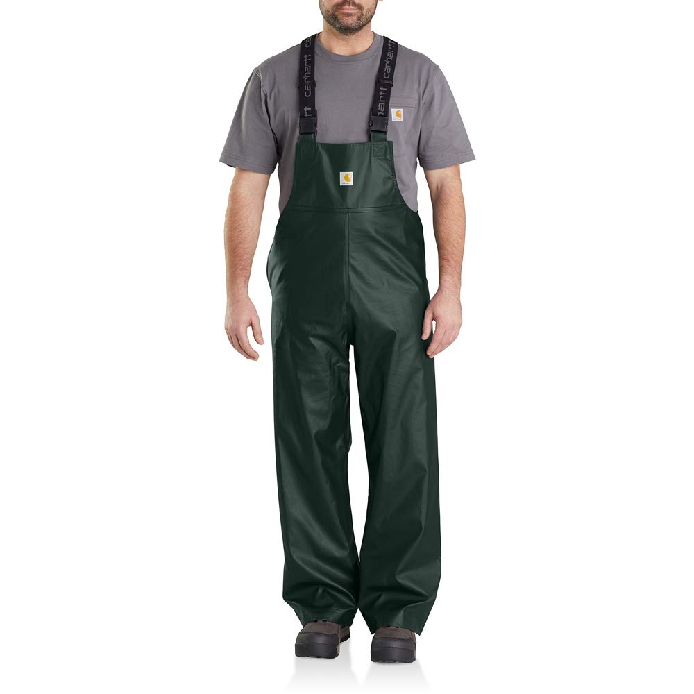 Carhartt Men's Lightweight Waterproof Rainstorm Bib Overalls - Durable Workwear for Outdoor Construction, Fishing & Farming - Stay Dry in All Weather Conditions