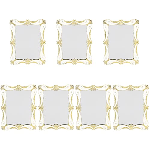 7-Piece European Style Desktop Makeup Mirror Set - Single-Sided Portable Vanity Mirror for Home & Travel | Perfect for Bedroom, Bathroom, and On-the-Go Makeup Application