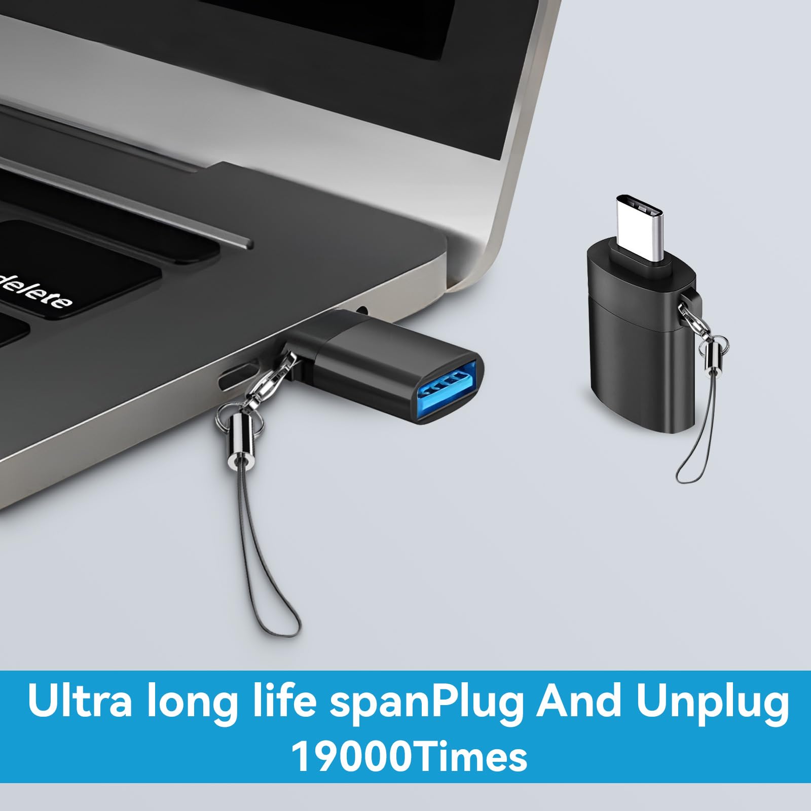 4 Pack USB to USB C Adapter Set - 2x Type C Female to USB A Male + 2x USB C Male to USB 3.0 Female OTG Converter - Compatible with iPhone 16/15/14/13 Pro Max, Apple Watch Ultra 8/9, AirPods, Samsung Galaxy S24 - Perfect for Charging, Data Transfer & Device Connectivity (Black)