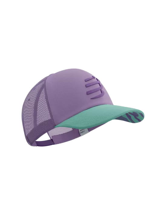 Compressport Unisex Trucker Cap - Lightweight, Breathable Running Hat for Men & Women | Lupine, Royal Lilac, Eggshell Blue | Perfect for Jogging, Hiking & Outdoor Sports