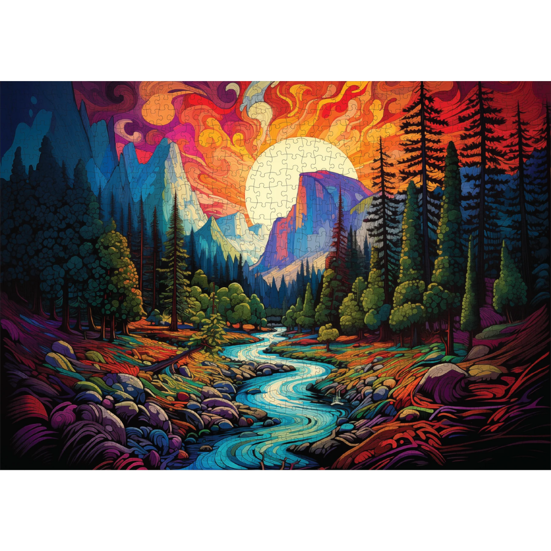 Chromatic Cliffs 1000 Piece Jigsaw Puzzle for Adults - Challenging Landscape Puzzle for Home Decor, Family Game Night & Stress Relief