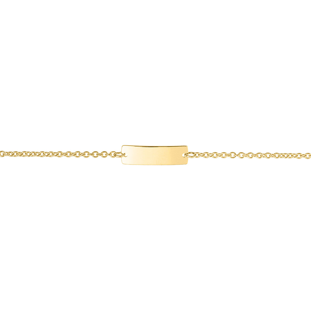 14K Yellow Gold Baby ID Bracelet - Personalized Name Bracelet for Infants & Toddlers - Perfect for Birthdays, Christenings & Special Occasions