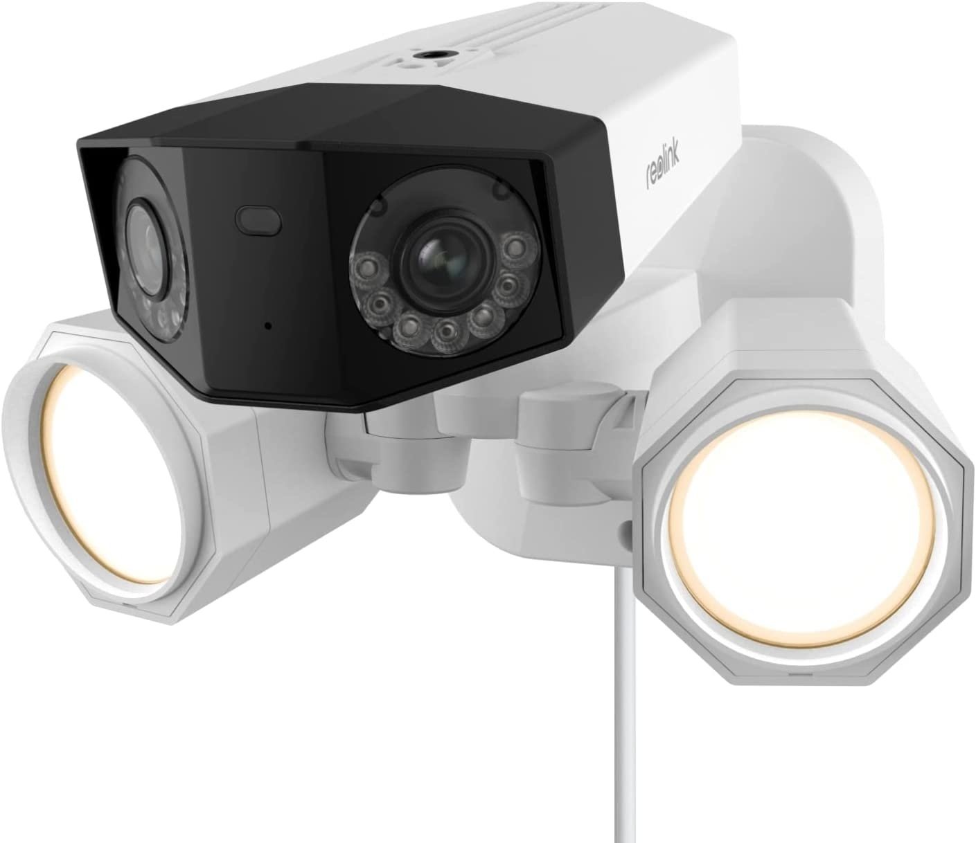 F750P 4K PoE Dual Lens Security Camera with Spotlights & 180° View Angle - Outdoor/Indoor Surveillance for Home & Business Protection