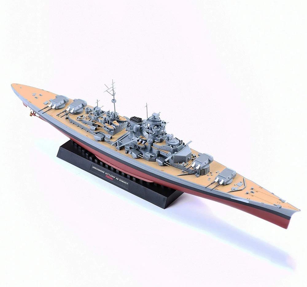 1/700 Scale Germany KM Bismarck Battleship Plastic Model Kit - 14.1