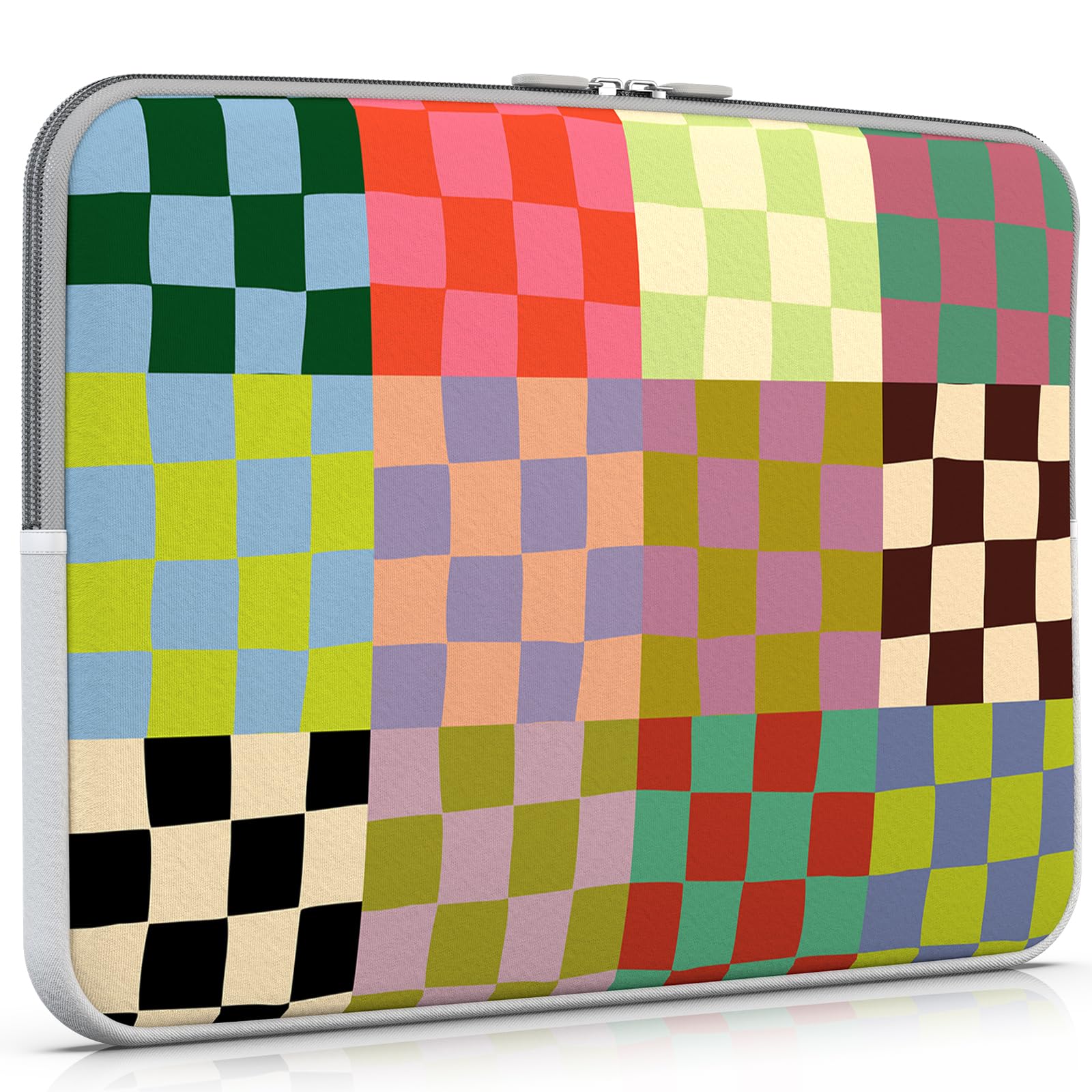 iCasso 13-14 Inch Laptop Sleeve for MacBook Air/Pro, Chromebook, HP, Dell - Slim Protective Travel Case with Checker Design | Perfect for Work, School & Business Travel