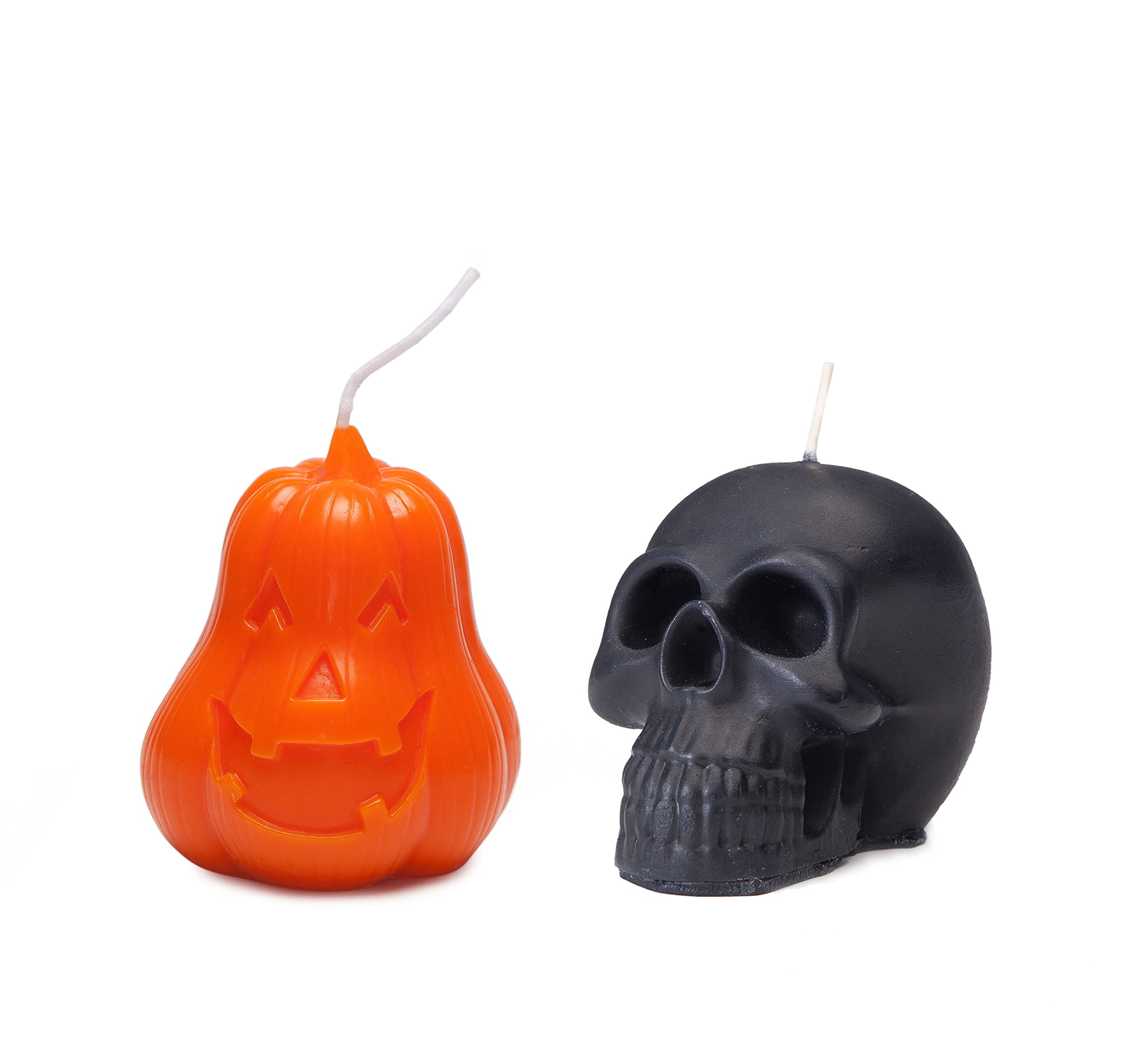 Halloween Scented Soy Wax Candles - Set of 2 Pumpkin Spice & Ghost Candles for Home Decor | Fall Seasonal Decor, Pumpkin Carving Parties, Spooky Table Centerpieces