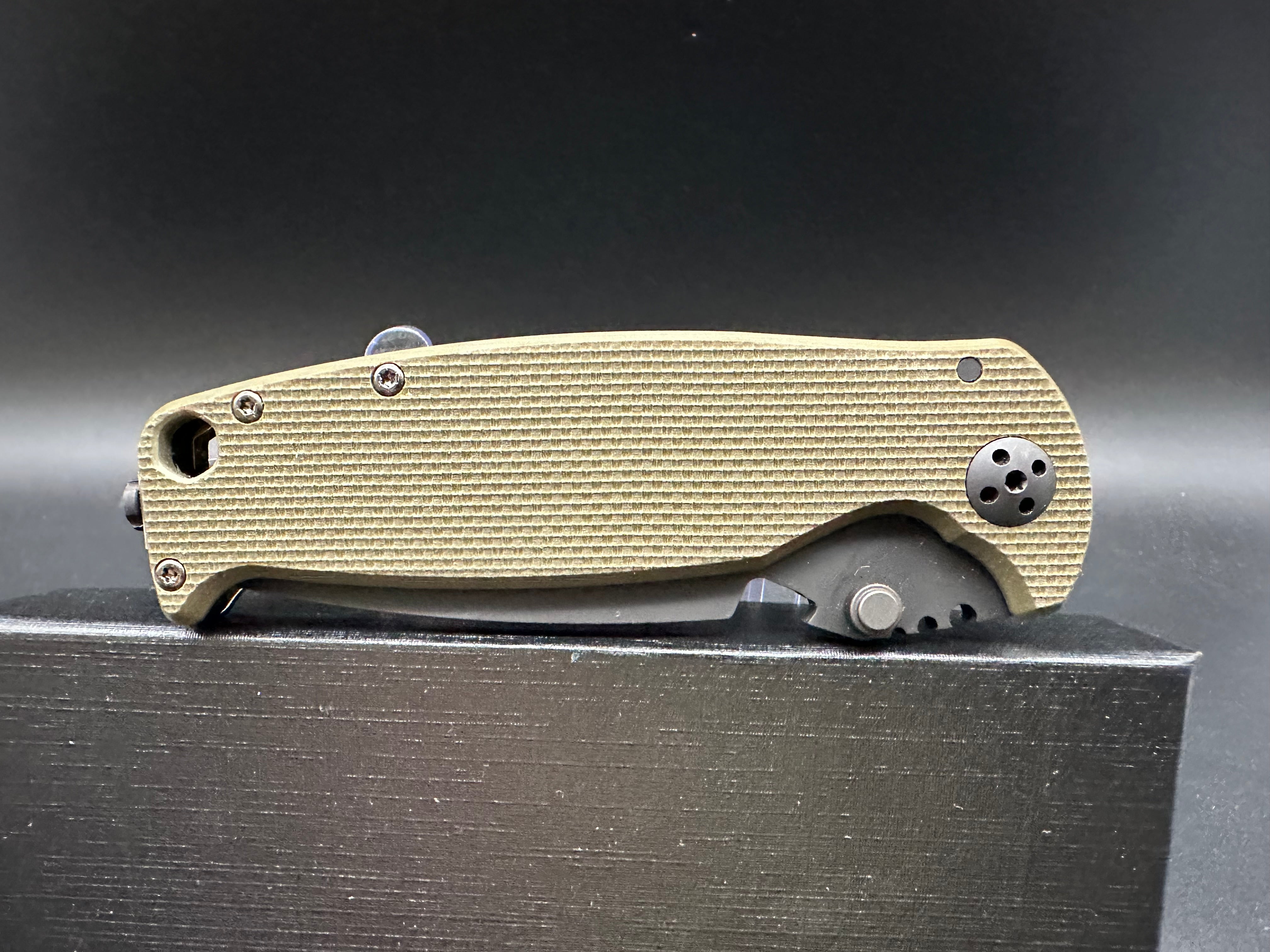 DPX Hest 2.0 Left Hand Titanium/G10 Frame Lock Folding Knife - EDC, Outdoor Survival & Tactical Use
