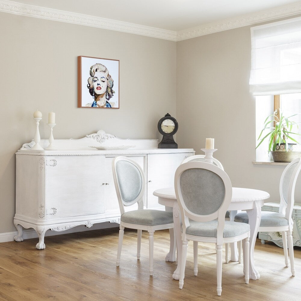Stunning Marilyn Monroe Glass Art with Rose Gold Metal Frame - Multi-Color Wall Decor for Living Room, Bedroom & Office